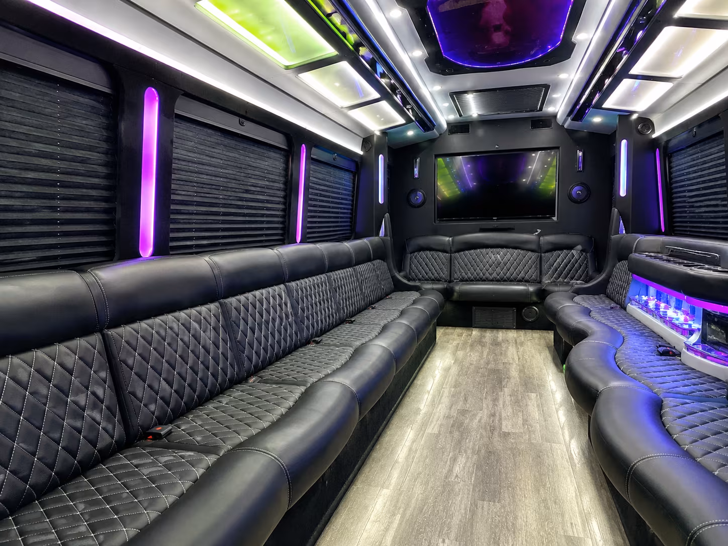 bridal party bus rentals for getting ready and getting there