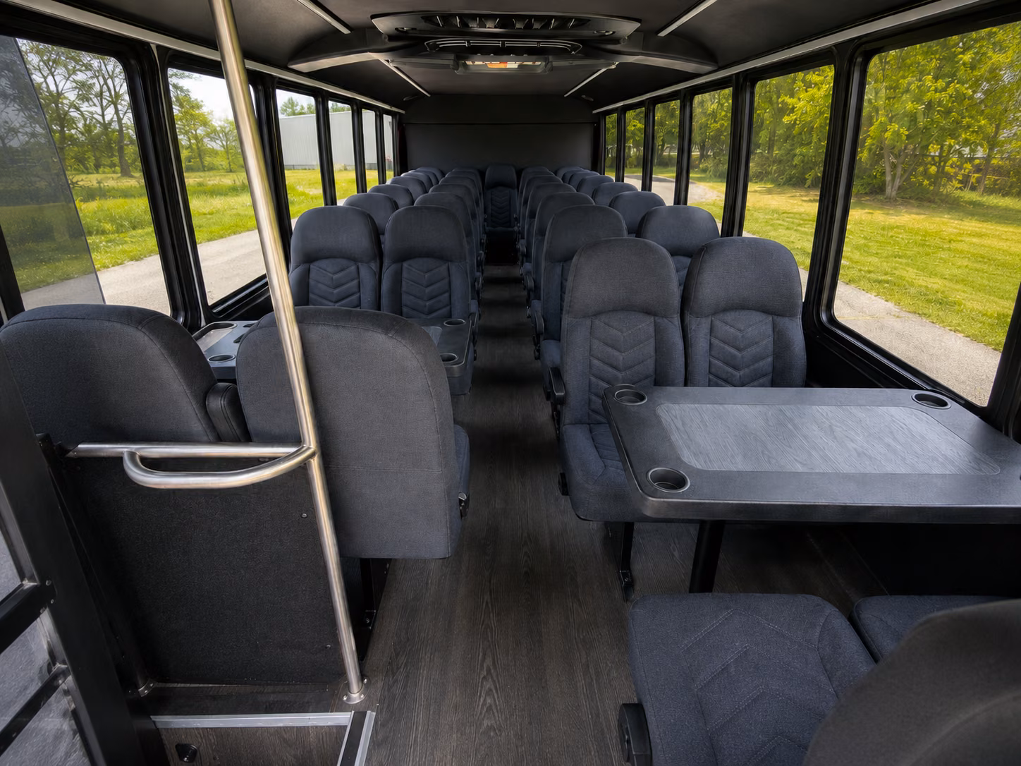 warner robins 18 passenger minibus inside
