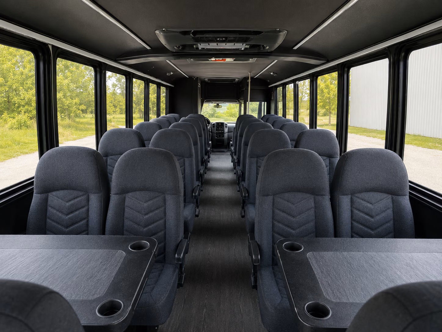 warner robins 20 passenger minibus inside