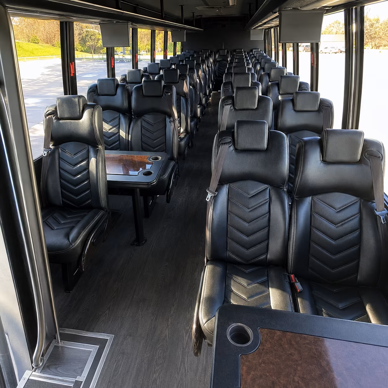 warner robins 25 passenger minibus inside