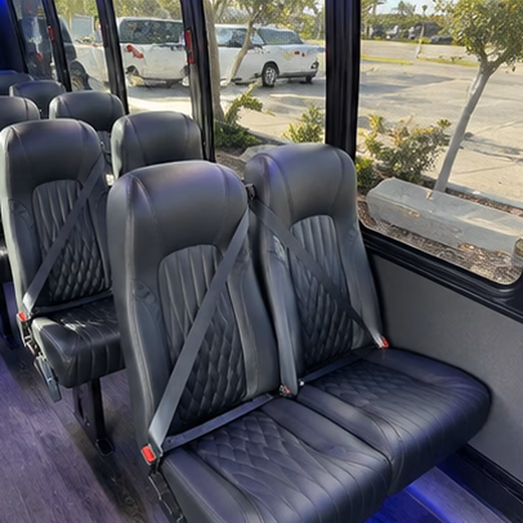 warner robins 28 passenger minibus inside