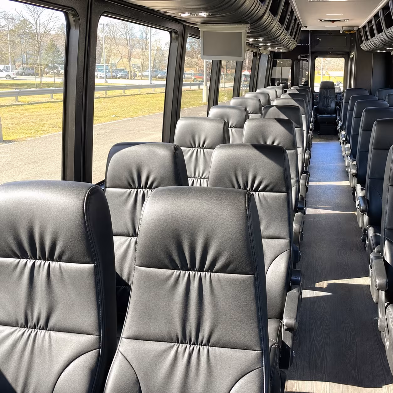 warner robins 30 passenger minibus inside