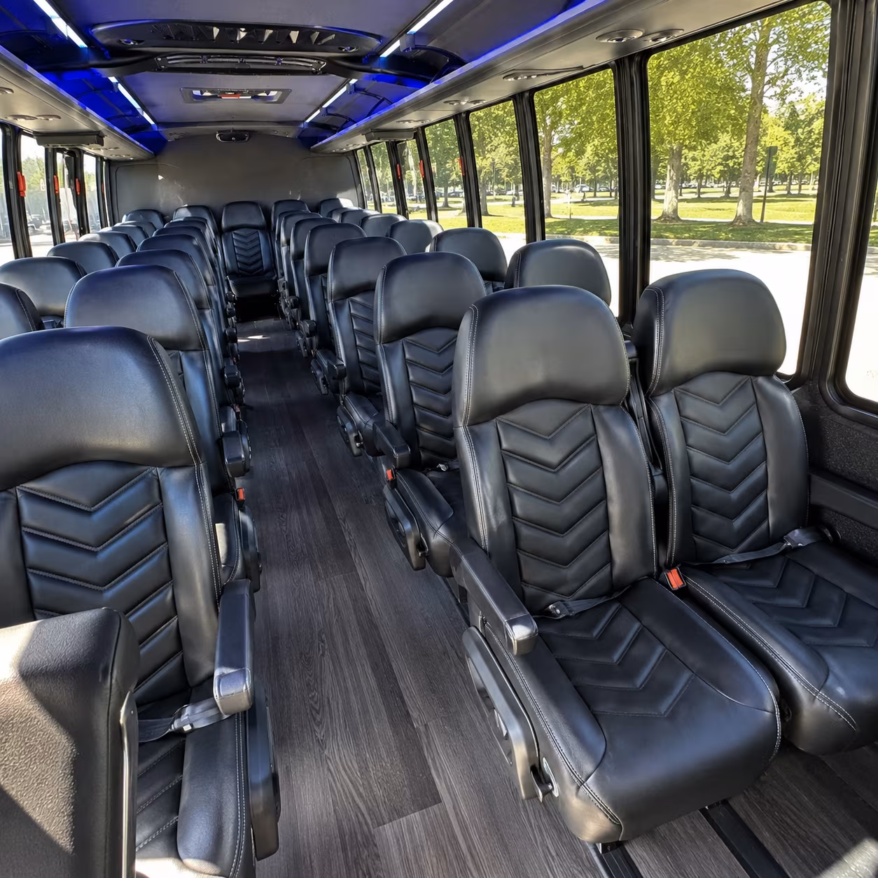 warner robins 30 passenger minibus interior