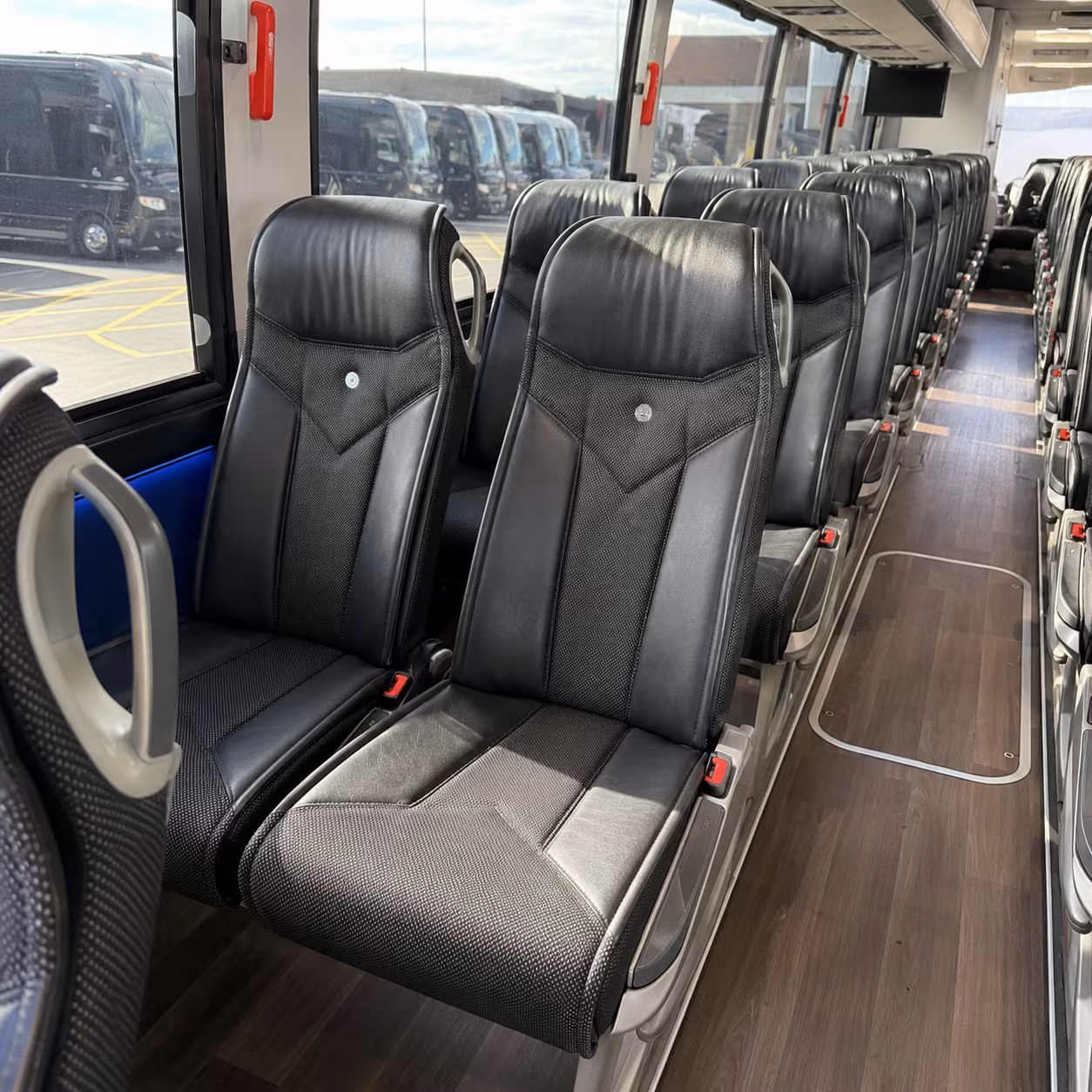 warner robins 40 passenger charter bus interior