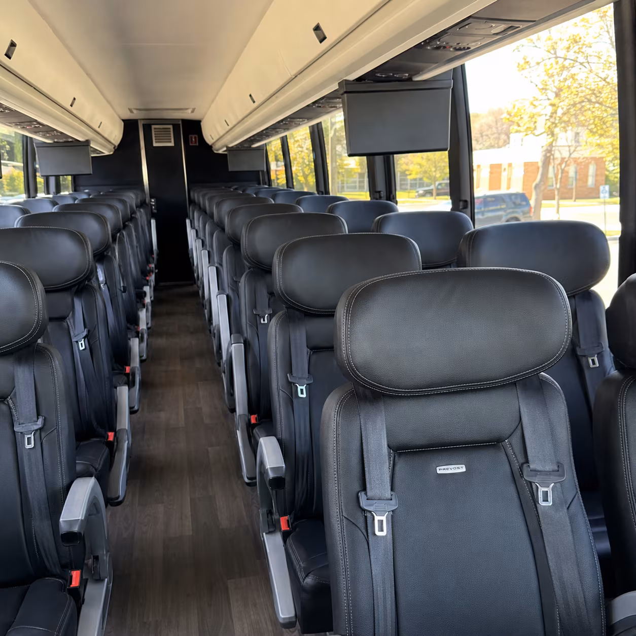 warner robins 45 passenger charter bus inside