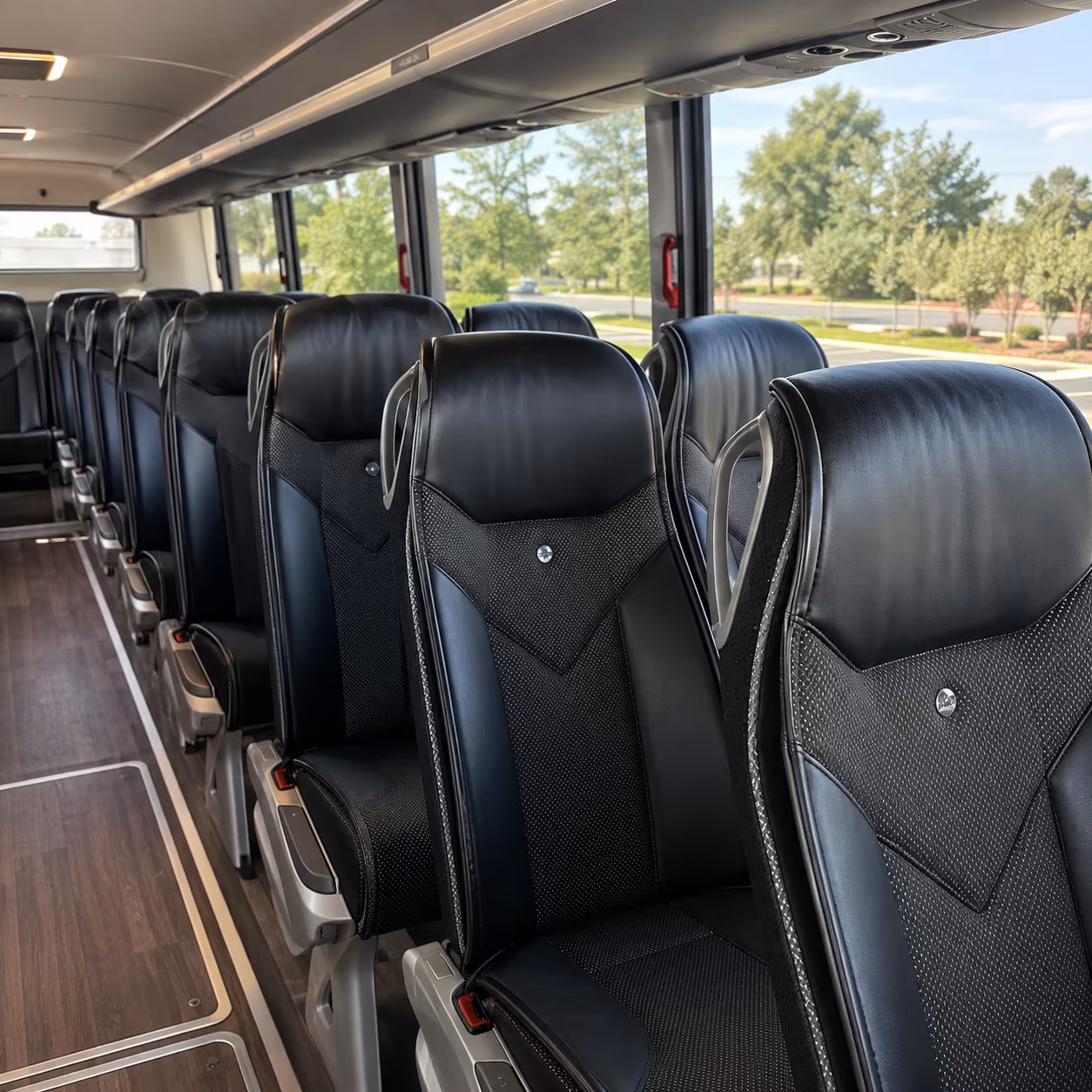 warner robins 45 passenger charter bus interior