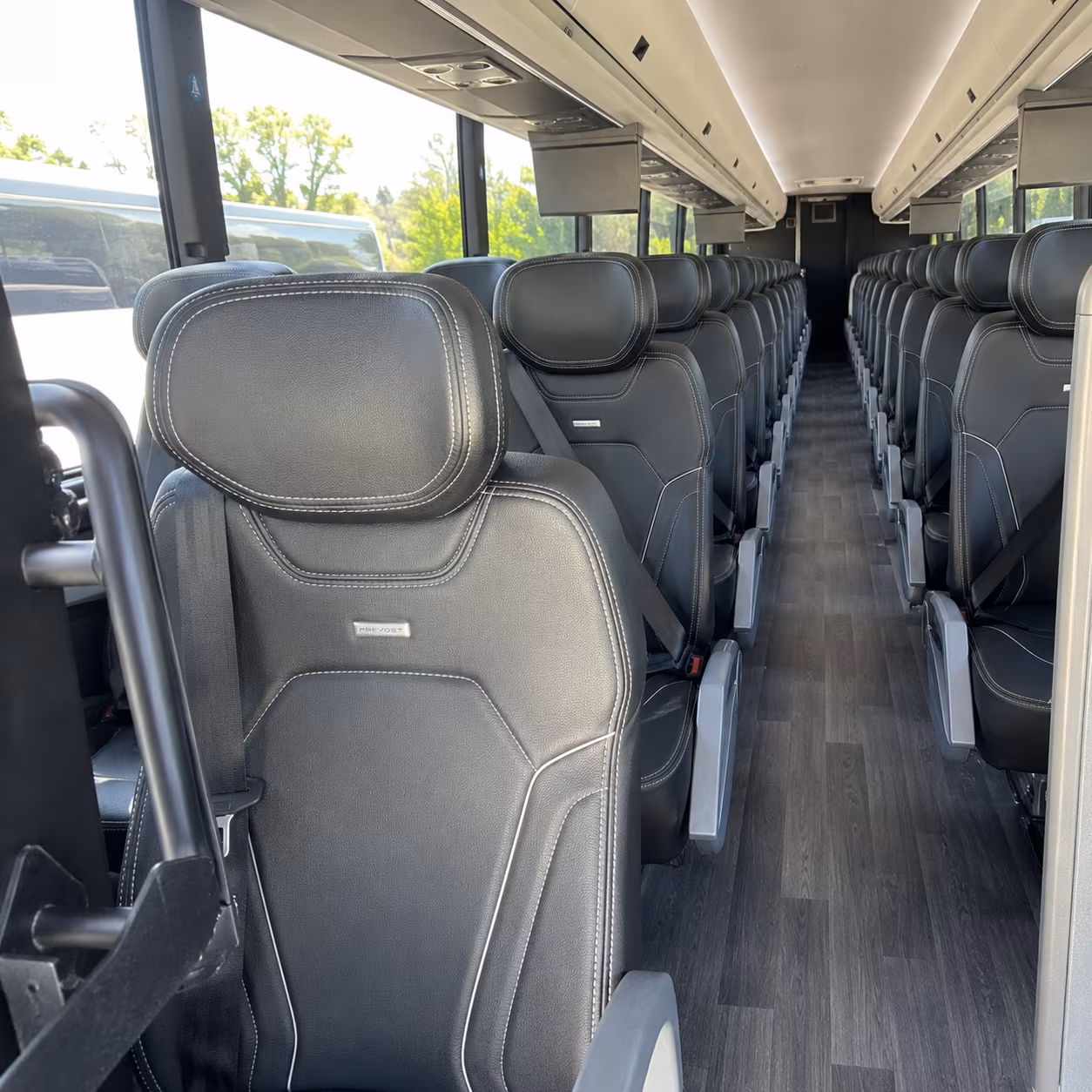 warner robins 47 passenger charter bus interior