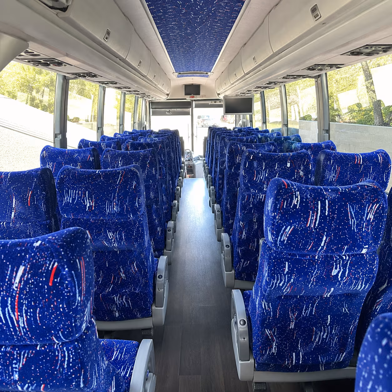 warner robins 50 passenger charter bus interior