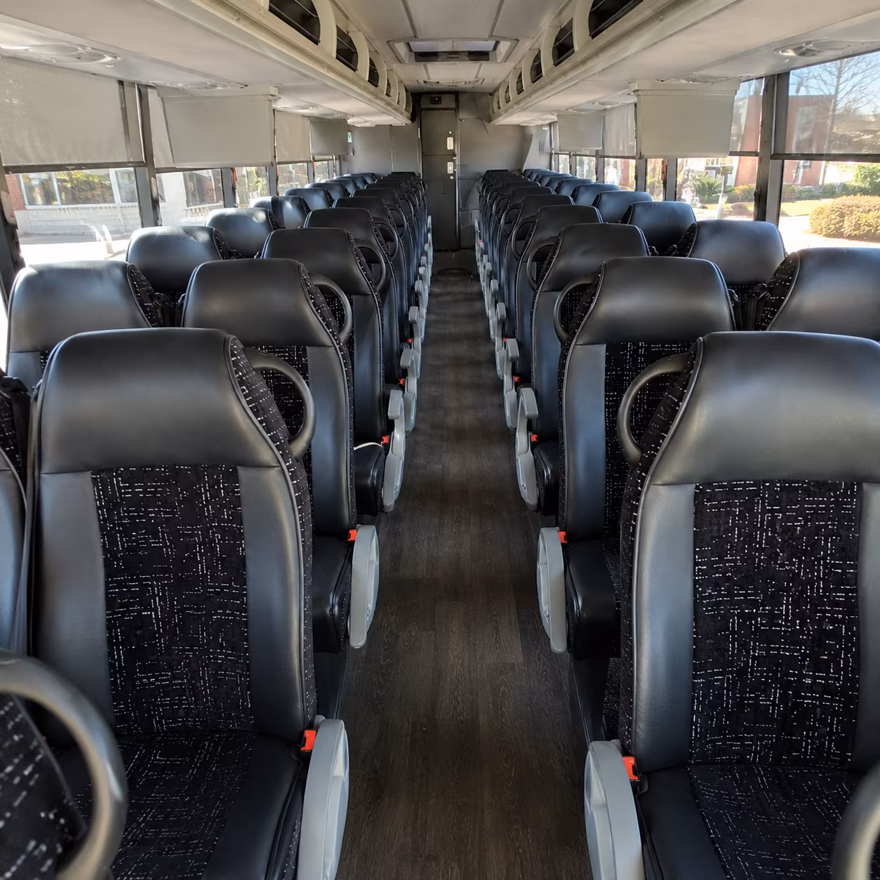 warner robins 54 passenger charter bus inside