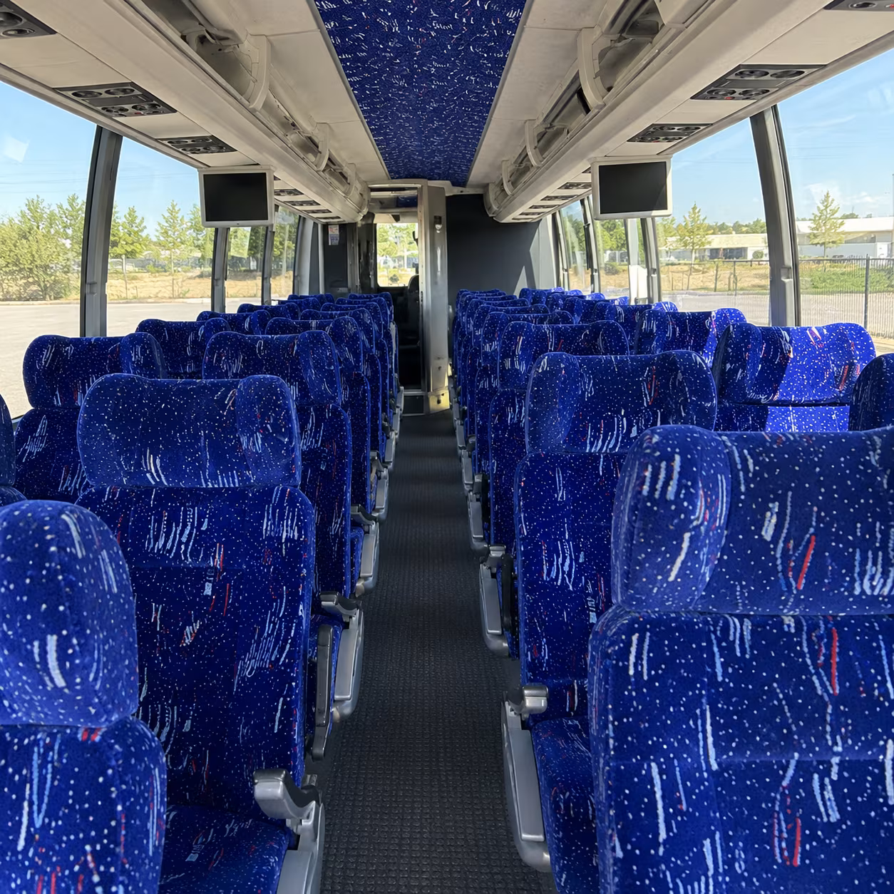 warner robins 54 passenger charter bus interior