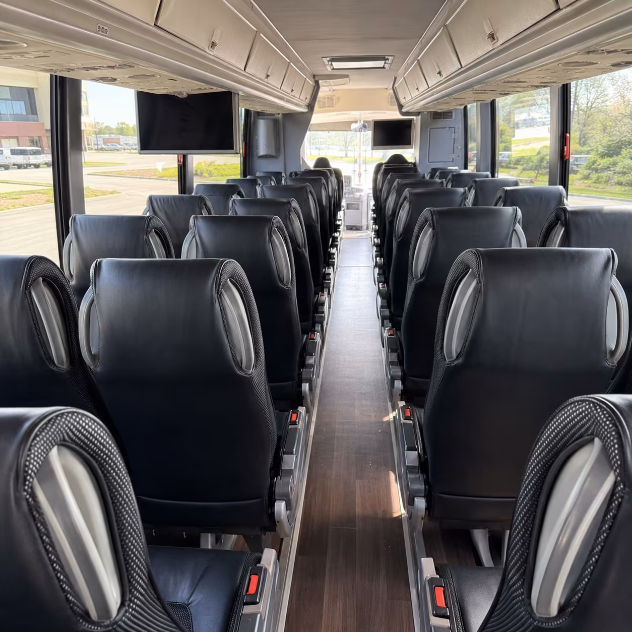 warner robins 56 passenger charter bus inside