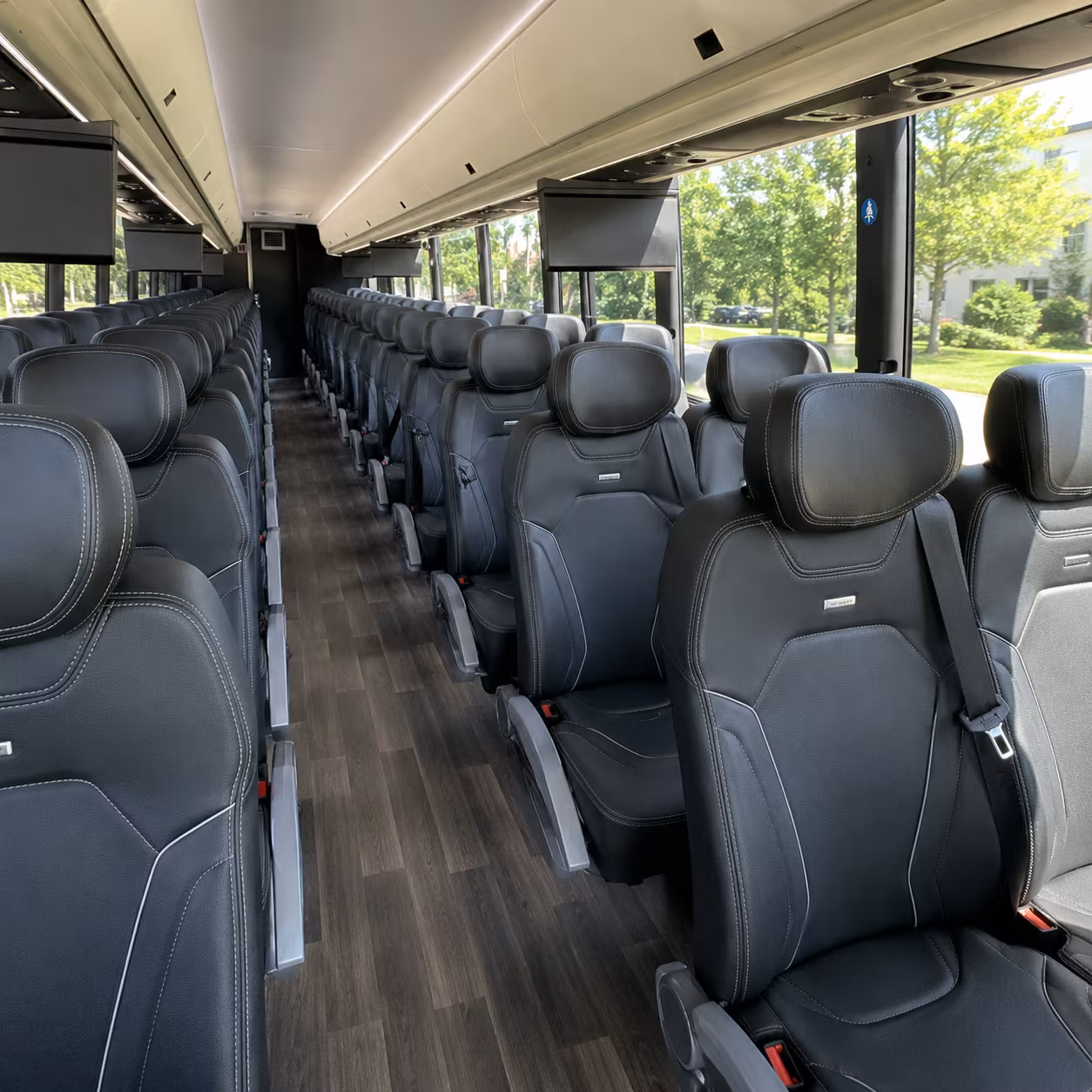 warner robins charter bus inside