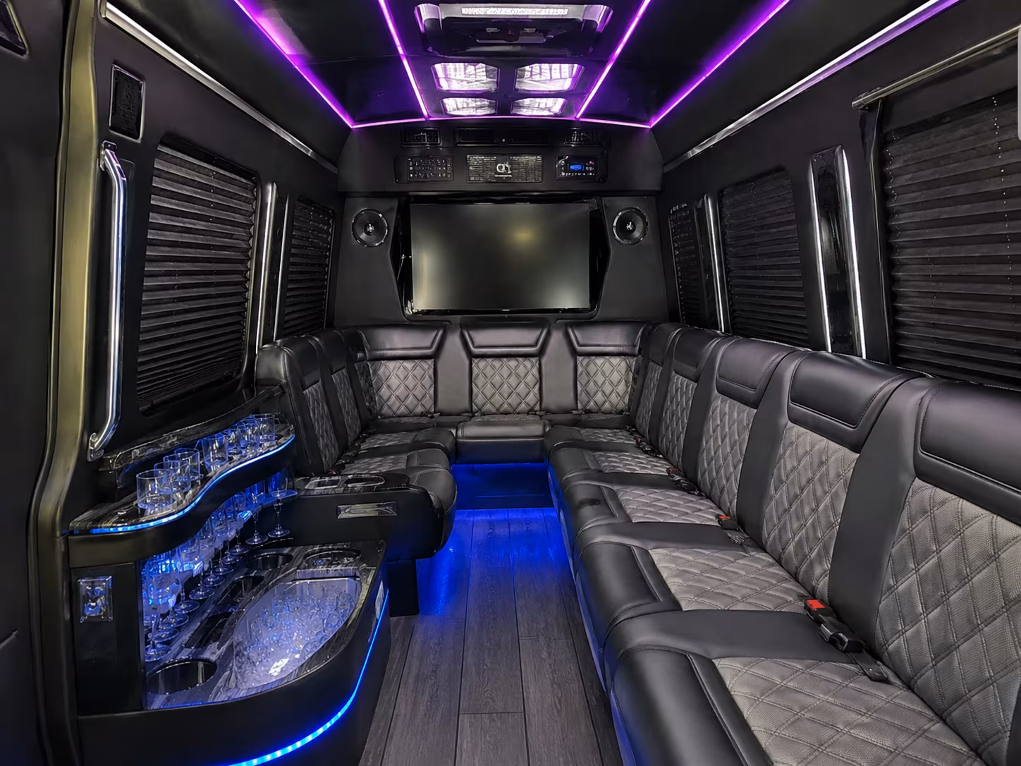 warner robins wedding transportation onboard seating